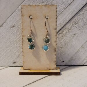 Handmade Jasper Silver Tone Earrings
